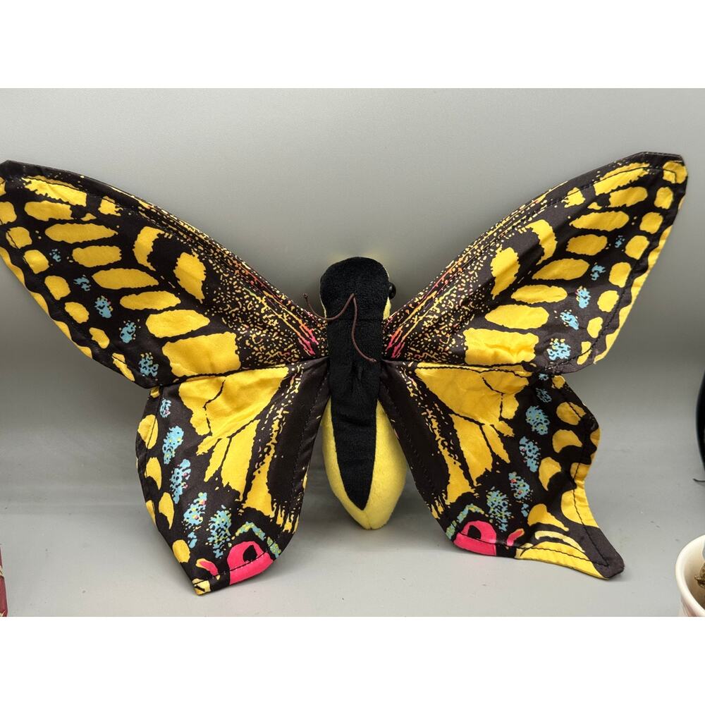 Folkmanis Yellow Swallowtail Butterfly Finger Puppet Plush Toy Doll - Picture 3 of 5